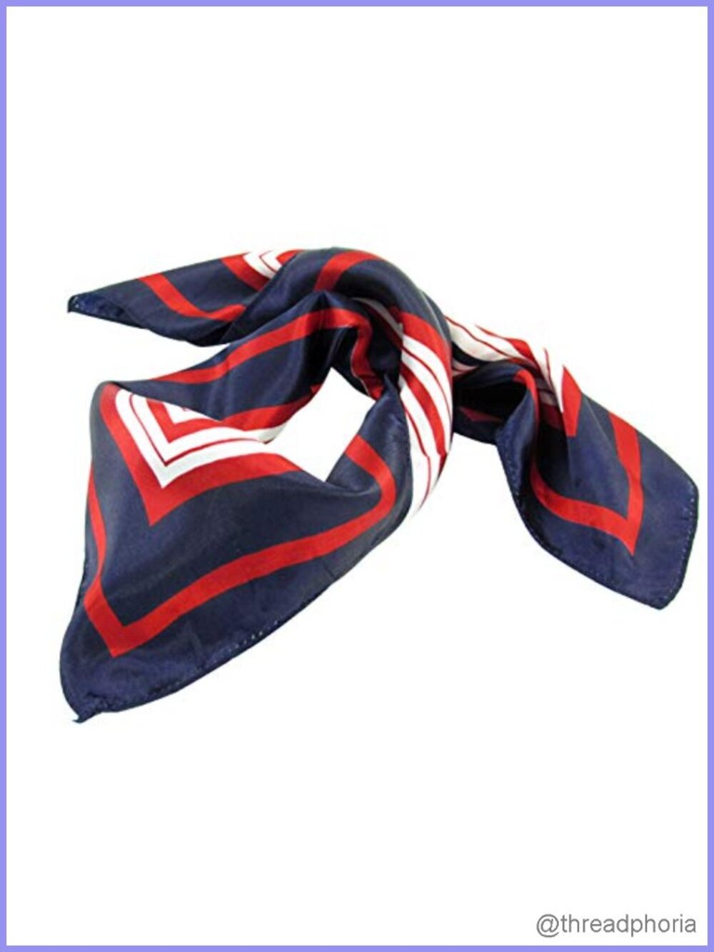Polyester Square Fashion Neck Scarf Wrap - Striped Head Scarf